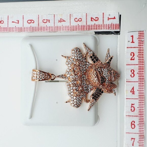 "14K Gold Plated Cubic Zircon Pendant, EVBRS543 - Picture 10 of 10